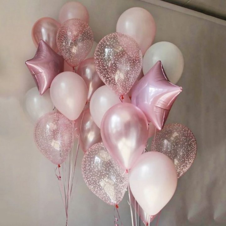 Фонтаны шаров "Розовый" в Пскове