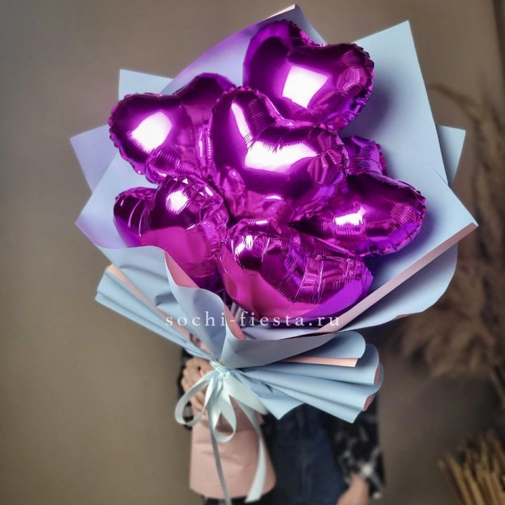 Букет из шаров сердец  в Пскове