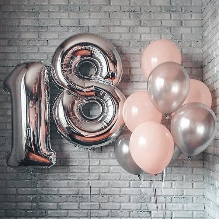 Фольгированный шар Серебряная Цифра в Пскове