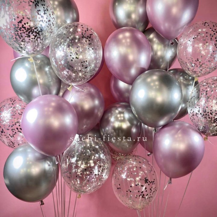 Фонтан шаров "Сильвер пинк" в Пскове