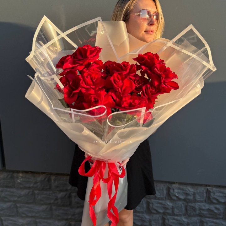  Букет  высоких роз 15 шт в Пскове
