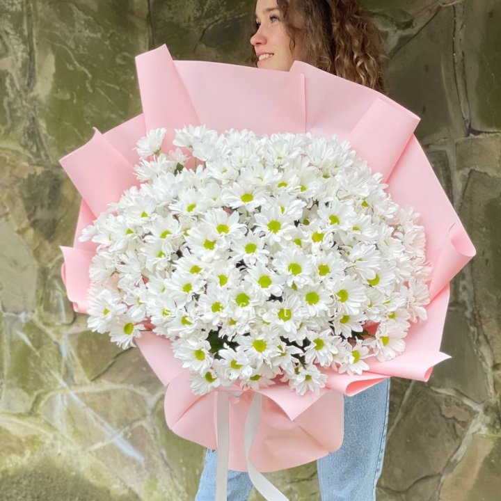  Букет хризантем "Крем" в Пскове