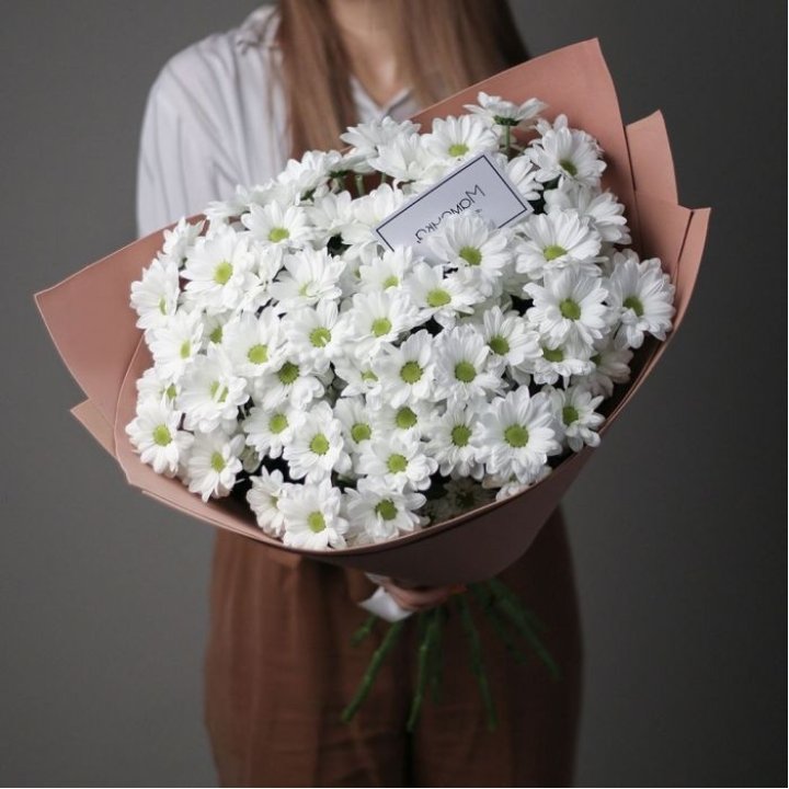 Хризантемы в крафте в Пскове