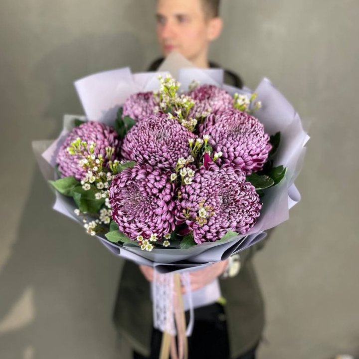 Букет хризантем "Палермо" в Пскове