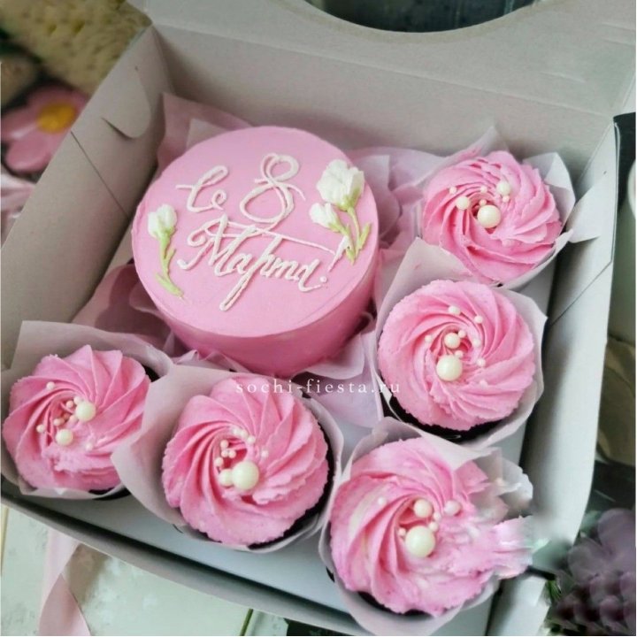 Капкейки и бенто-торт "8 марта!" в Пскове