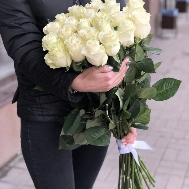 Голландские розы белые в Пскове