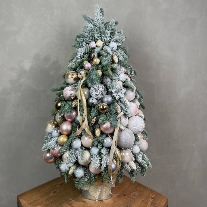 Новогодняя ёлка из веток датского нобилиса в Пскове