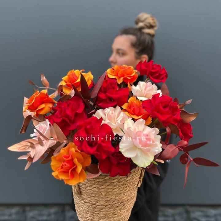 Авторский бокс "Роксана" в джутовом кашпо в Пскове