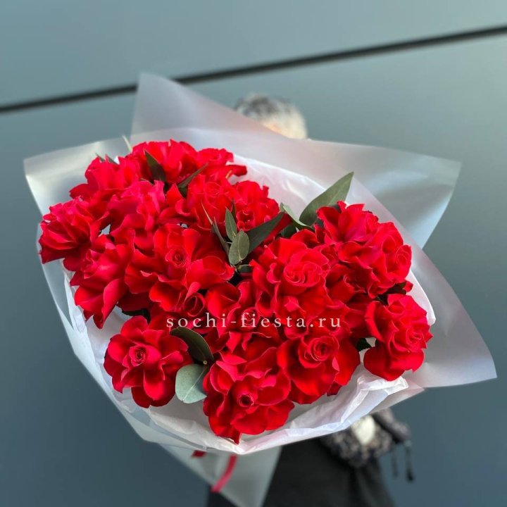 21 Красная французская роза в Пскове