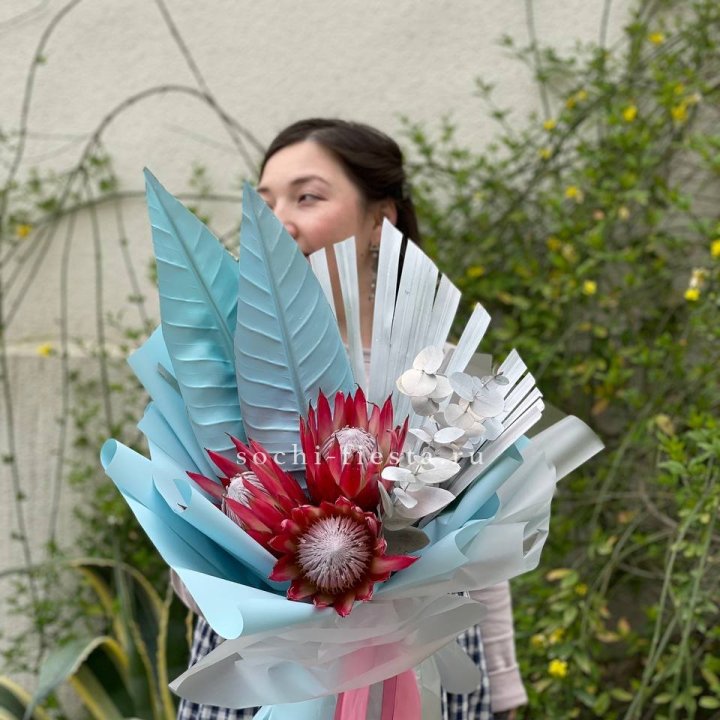 Букет из протеи "Клеопатра-2" в Пскове