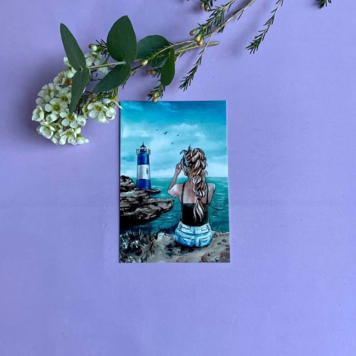 Открытка к букету "Океан" в Пскове