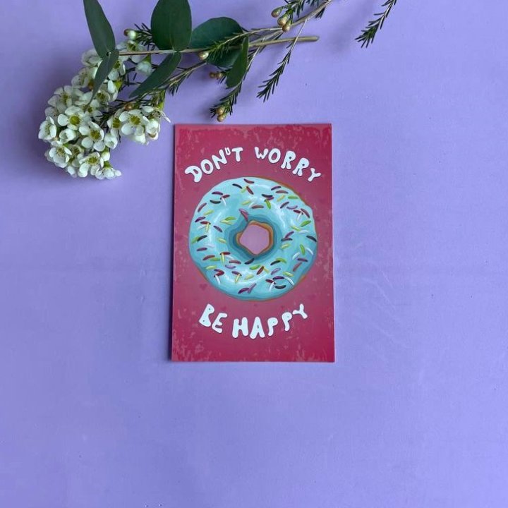 Открытка к букету "Не волнуйся..." в Пскове