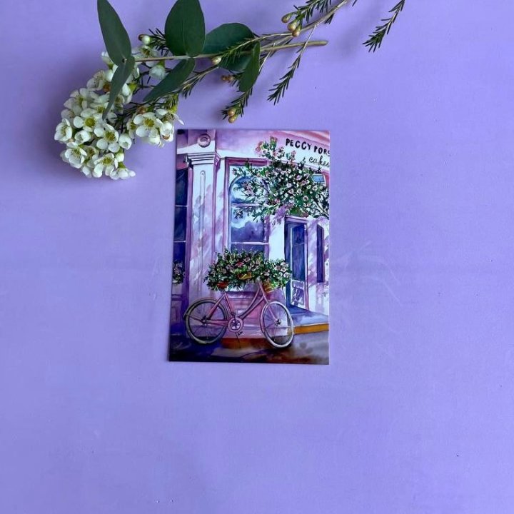 Открытка к букету "Розовый" в Пскове