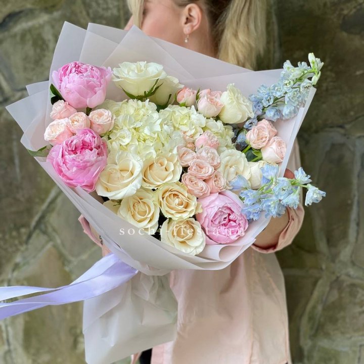 Букет с пионами "Богема" в Пскове