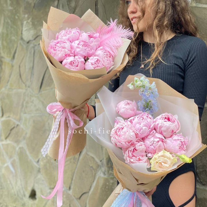 7 зефирных пионов  в Пскове