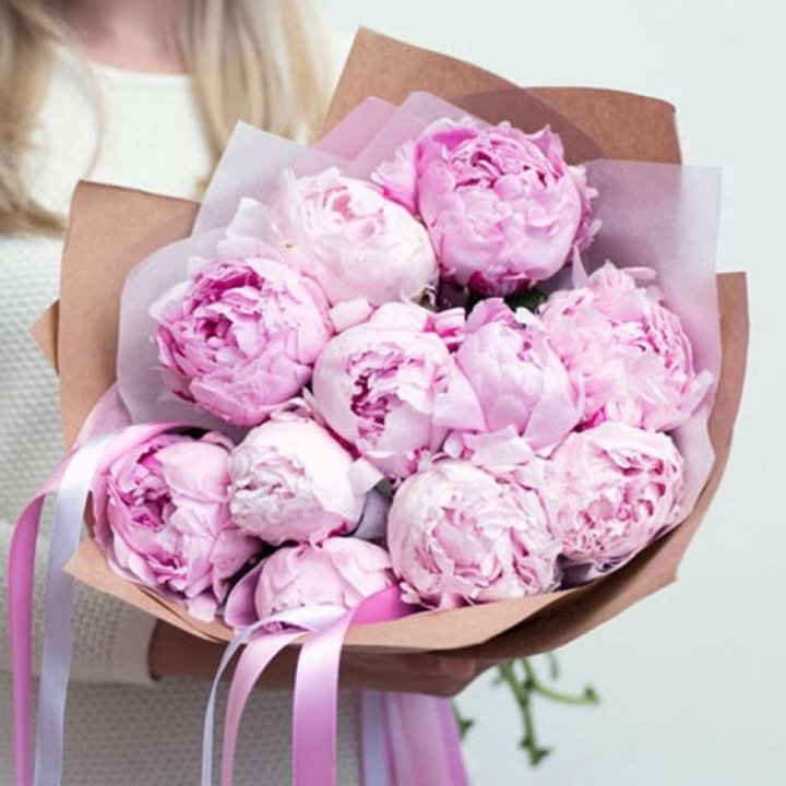 11 нежных пионов в Пскове