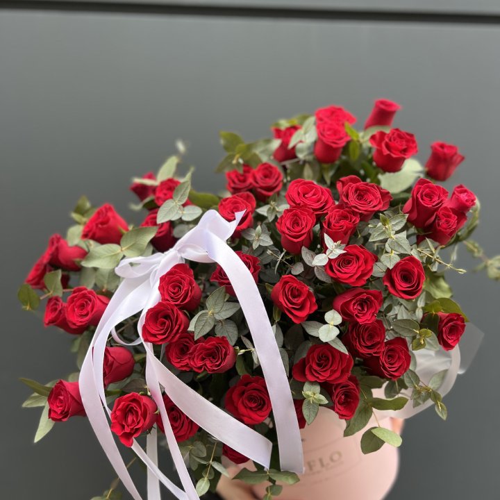 45 Красных роз в боксе "Сеньёрита" в Пскове