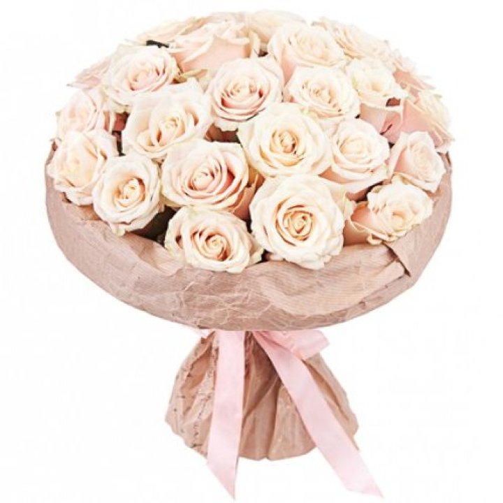 25 кремовых роз "Craft" в Пскове