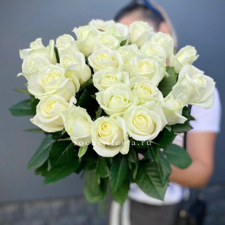 Голландские розы белые 25 в Пскове