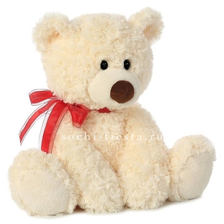 Белый плюшевый мишка  в Пскове